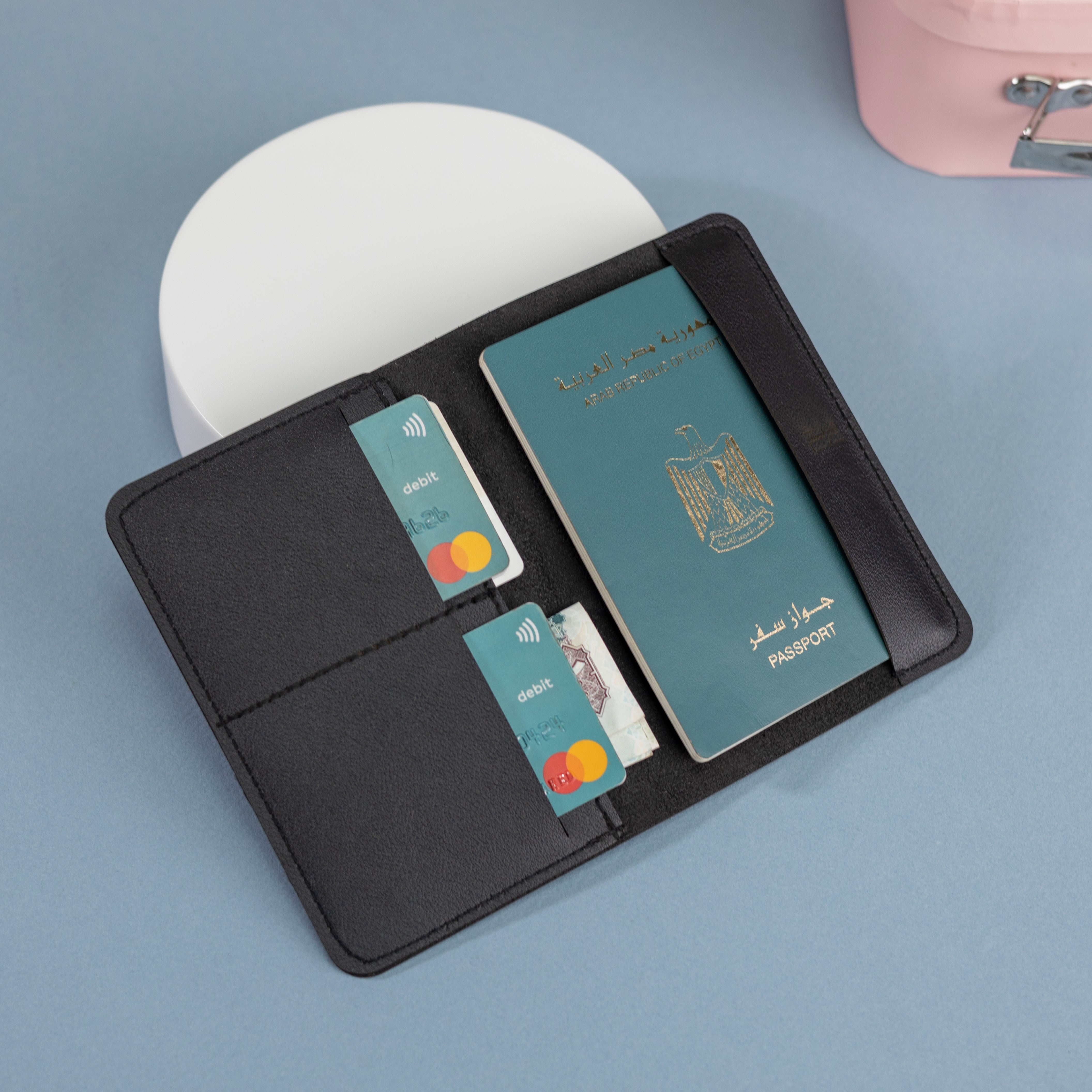 Stitch Passport Cover - black