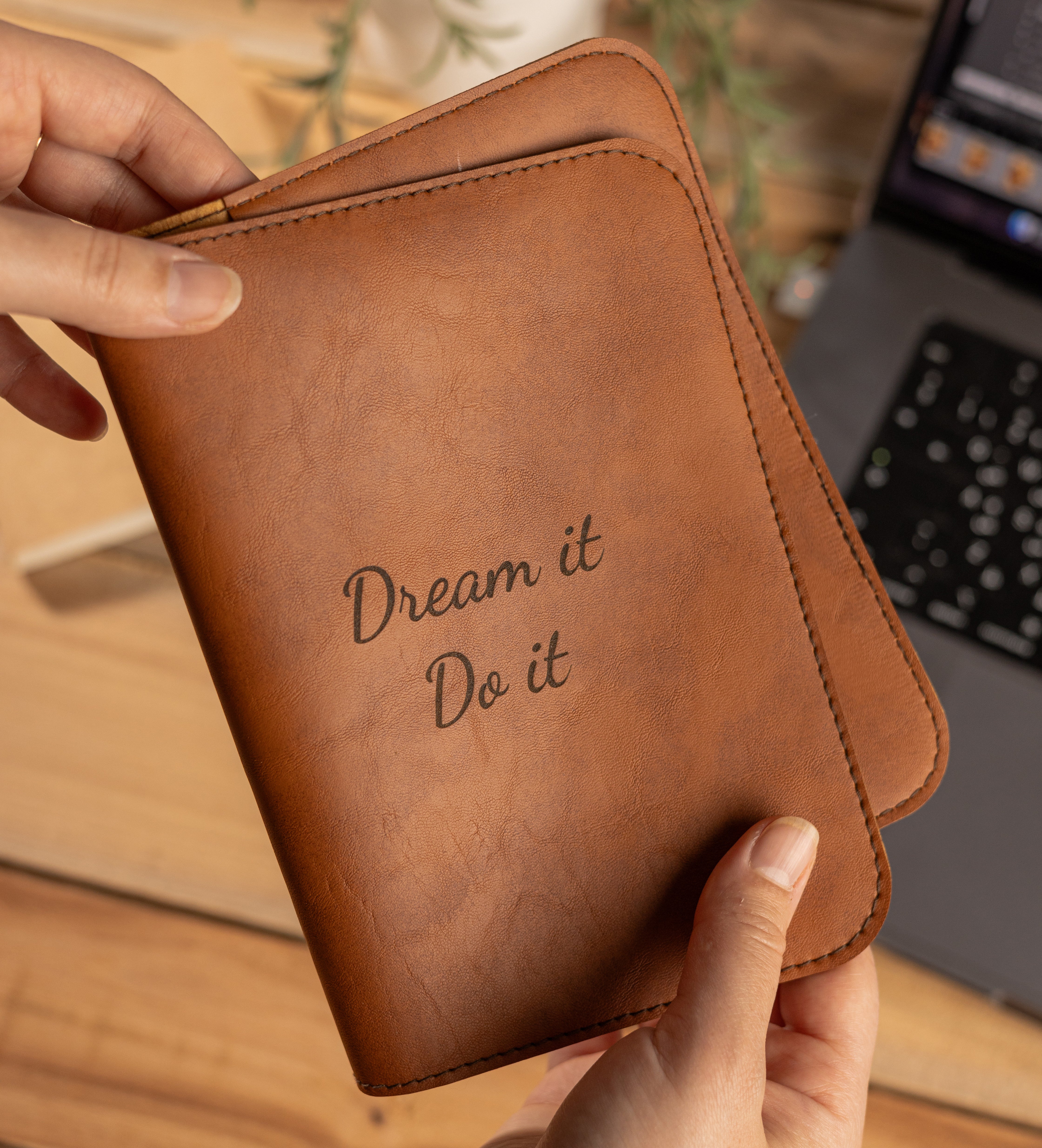 Dream it do it leather cover